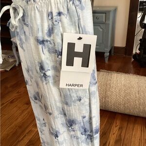 Harper by Block Drawstring Wide Leg Pants NWT Size Large